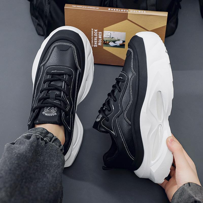 2025 Summer New Sports Shoes Men's Versatile Running Shoes Platform Heightening Trend Dad Shoes Youth Sports Shoes