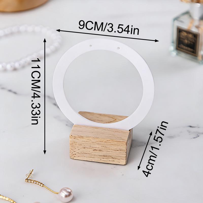 

Минималистичный акриловый стенд для украшений, стойка для демонстрации серег для туалетного столика/рабочего стола, хранение аксессуаров в стиле легкой роскоши round