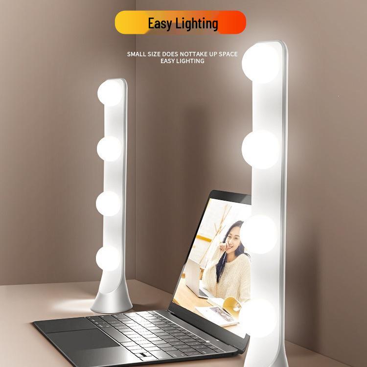 Streamer Desktop Fill Light: Double Row LED for Professional Live Room, Video Background, and Atmosphere.
