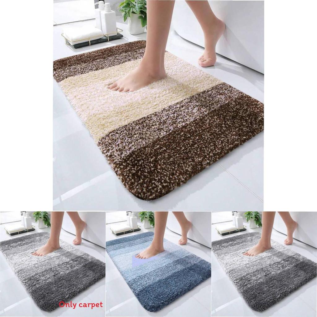 Tappetino da Bagno Moderno Minimalista in Peluche Sfumato Antiscivolo per Uso Domestico e Spa