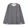 Demana Women's College Style Round Neck Sweatshirt with Contrast Drawstring