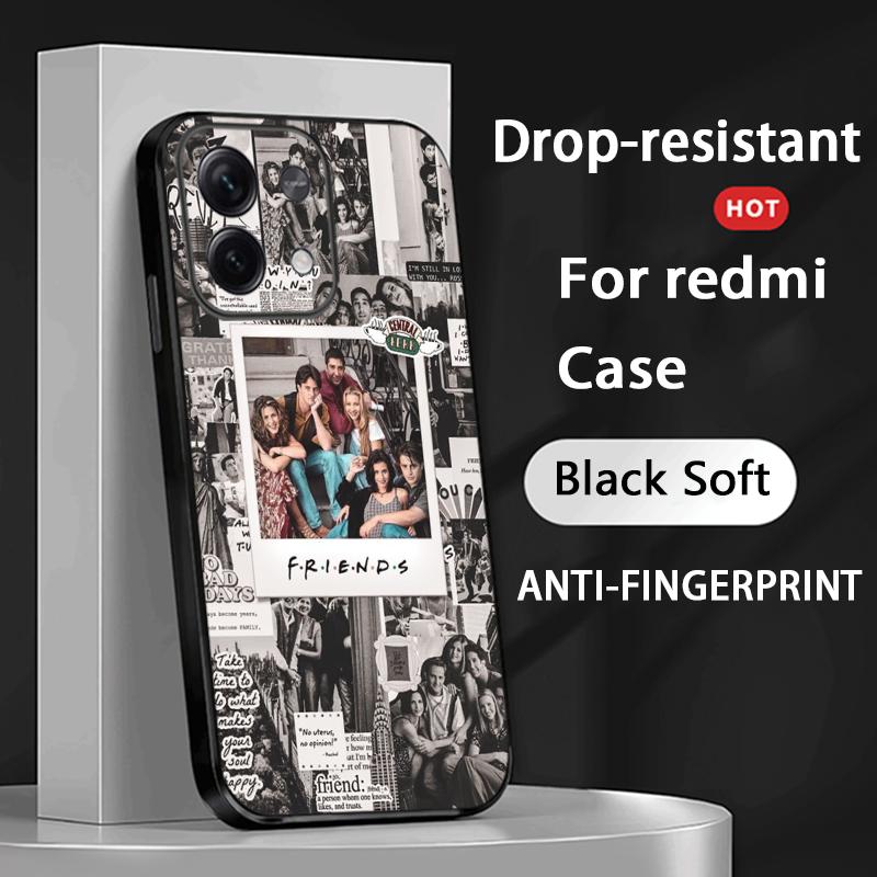 

Classic TV show friends poster pattern Phone Case For Redmi Note 14 13 12 11 Pro Plus S 5G 14C A3 Soft Black Phone Cover Redmi Note 12 Pro 5G