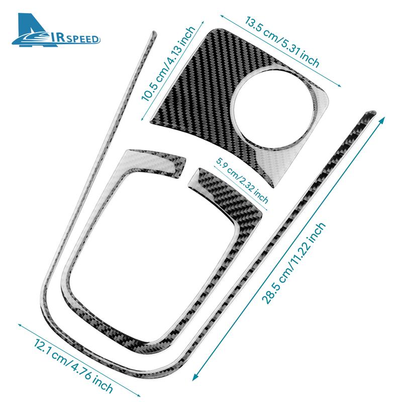 Real Soft Carbon Fiber Sticker For Renault Fluence Megane 3 RS 2009 2010 2011 2012 2013 2014 2015 LHD RHD Gear Shift Panel Trim