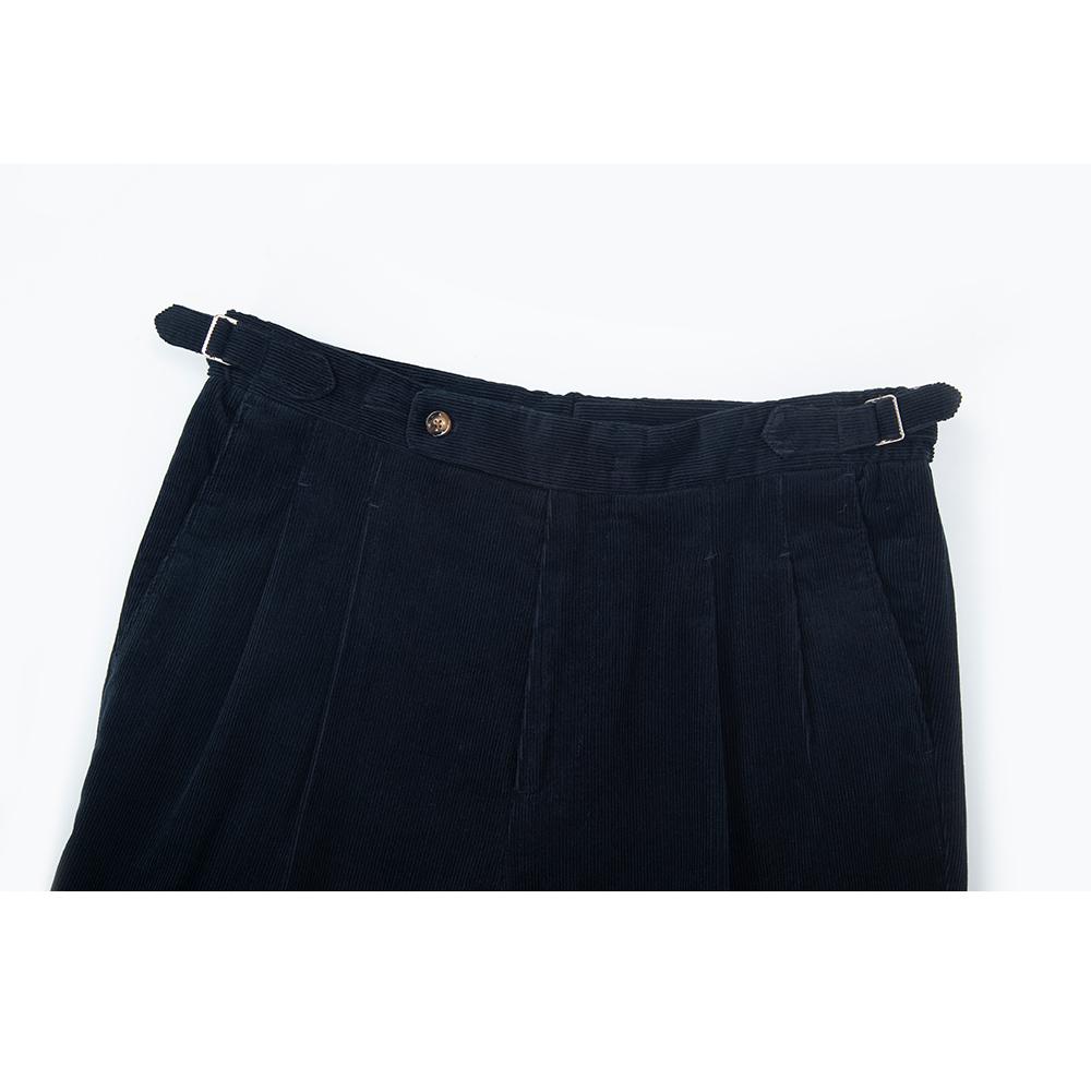 MANNERGRAM Corduroy Two-Pleated Hybrid Pants Navy