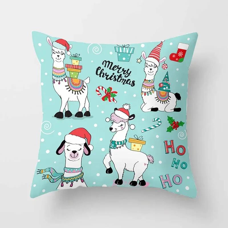 

Наволочки с рождественской тематикой Аксессуары для автомобиля Офис Санта-Клаус Гостиная Диван Домашние наволочки 40x40cm