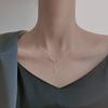 Wheat Sui Tassel Necklace Women's Light Luxury Niche Design High-end Flash Diamond Pendant Collarbone Chain Jewelry