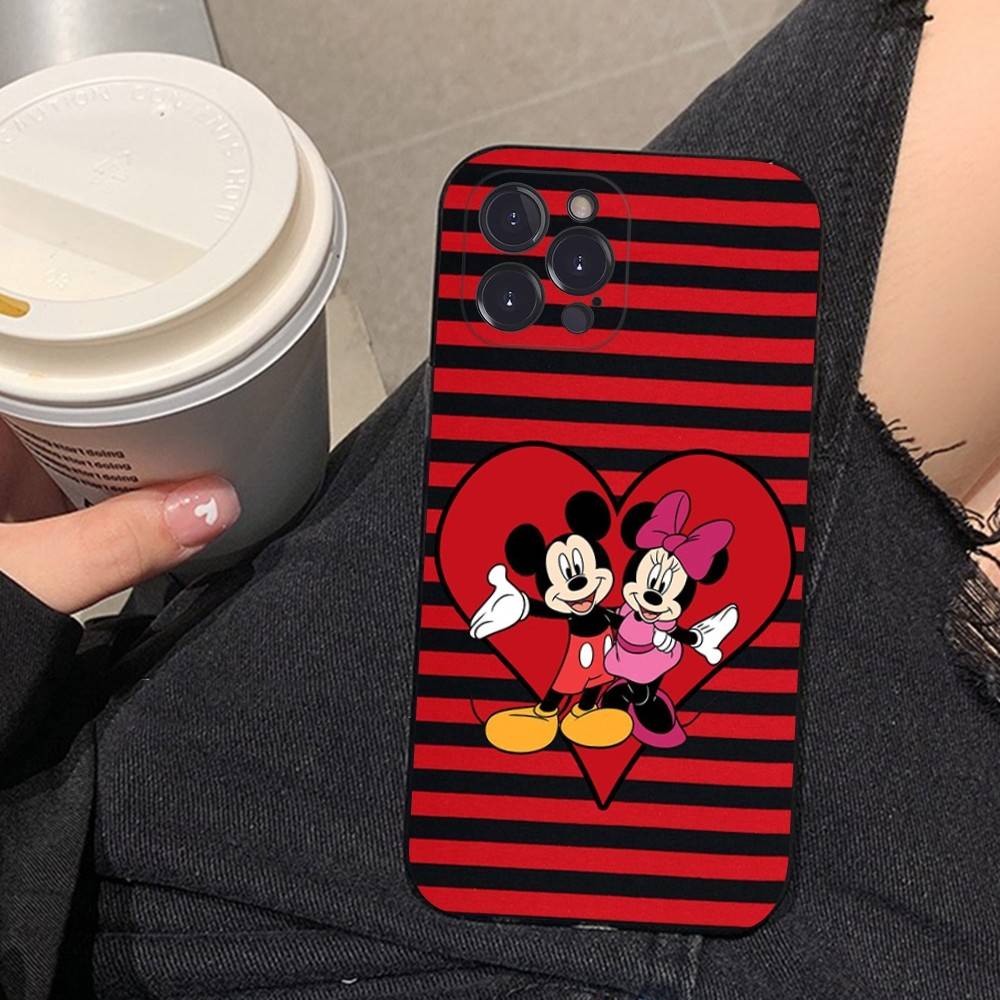 M-Minnie M-Mickey Phone Case for iPhone 16 17 Air 15 14 13 12 11 Pro Max 16E Plus Fundas