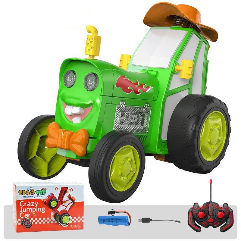 Control Cars Remote Crazy Jumping Car Toy Lights Music Early Education Toys
