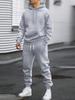 Men's Solid Color Hooded Sweatshirt and Pants Set - 2025 Autumn/Winter Casual Sportswear