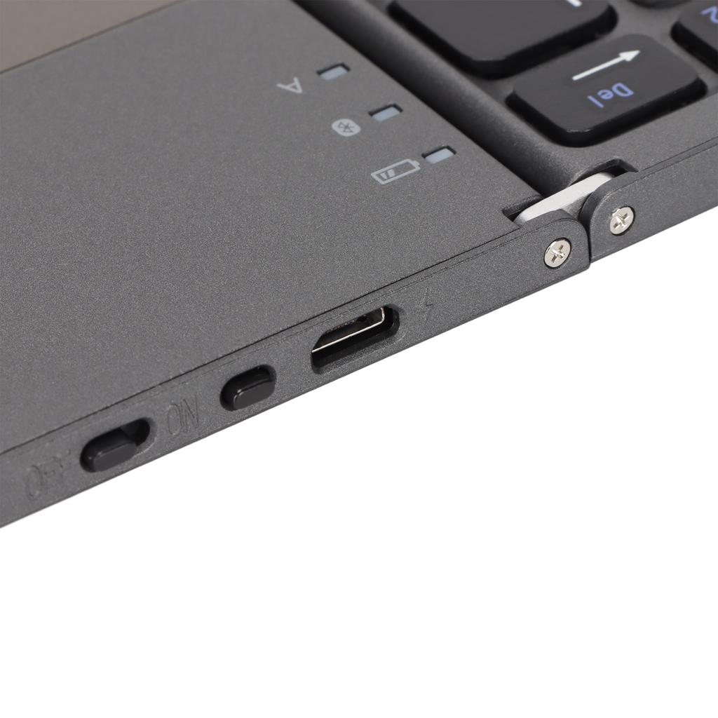3 Folding Keyboard with Touchpad 63 Keys 10m Connection USB Charging Wireless Keyboard for Smartphone Tablet Laptop Travel