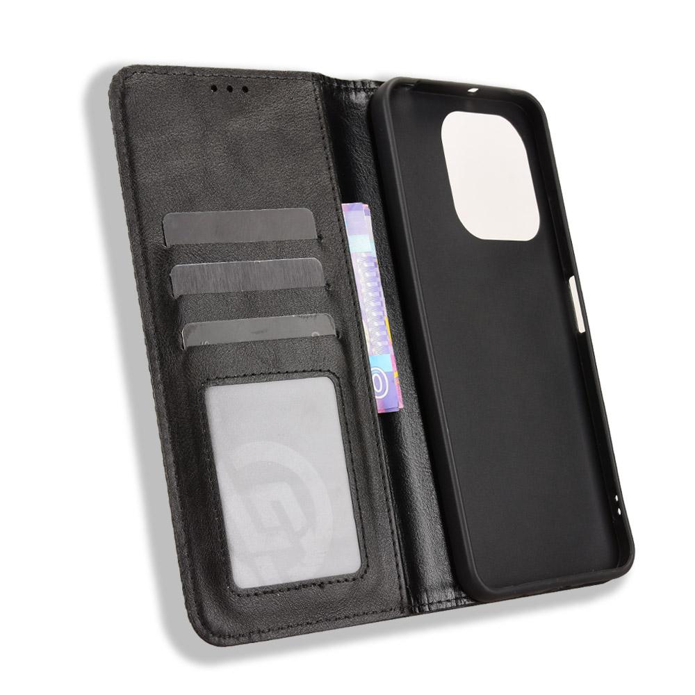 Für Umidigi G100x 4G/Umidigi G100x 5G/Umidigi Note 100x 4G/Umidigi Note 100x 5G/Umidigi G9x 4G Lederhülle Brieftasche Ständer Retro Textur Handyhülle