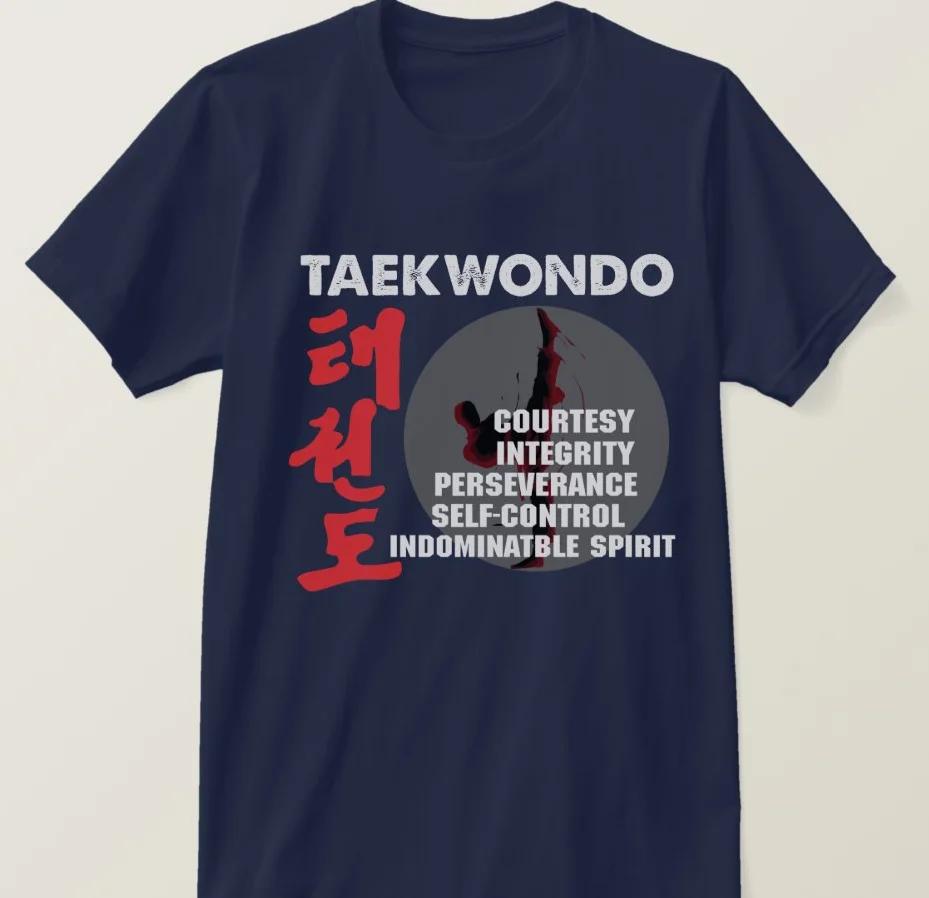 Fashion Design Taekwondo Tenets Tae Kwon Do TShirt Summer Cotton Short Sleeve ONeck Mens T Shirt New S3XL