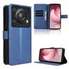 For Oukitel C60 Pro/Oukitel C60 Leather Wallet Case with Strap Diamond Texture Phone Cover