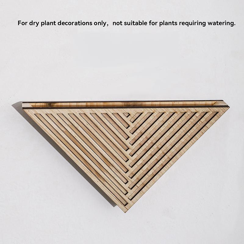 

Wooden Wall Planter Vase Wall Mounted Flower Pot Triangle Modern Decorative Hanging Planter for Living Room and Garden Balcony