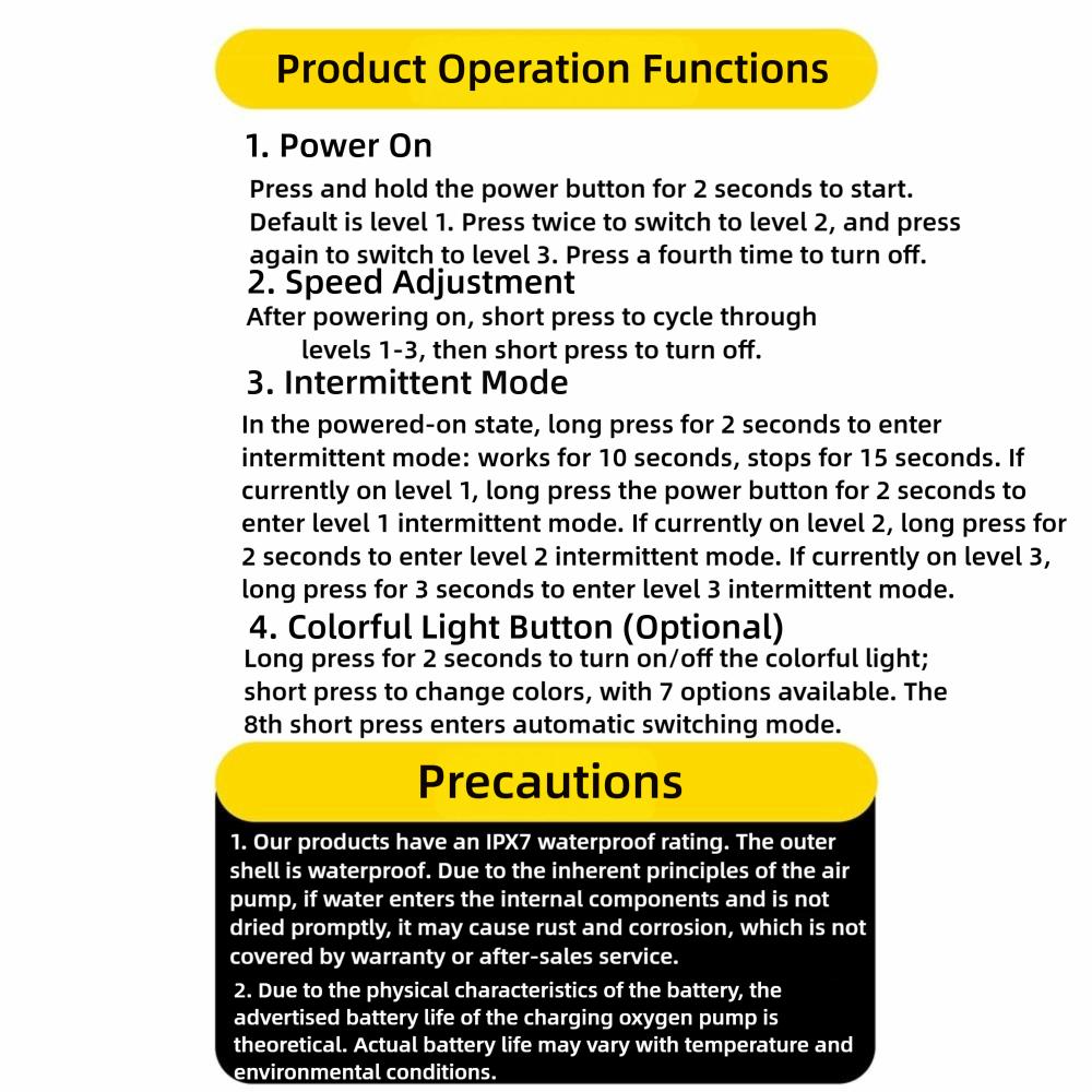 Ultra Quiet Fishing Oxygen Pump Floating Air Bubbler Aerator Fish Tank Air Pump  Indoor Outdoor