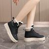 RD7342 New Winter Cotton Shoes Women's Shoes Thick Sole Color Matching Warm Velvet High Top Heightening Simple Student
