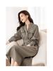 2025 Autumn V-neck Waist-Cinching Slimming Shirt Dress for Women