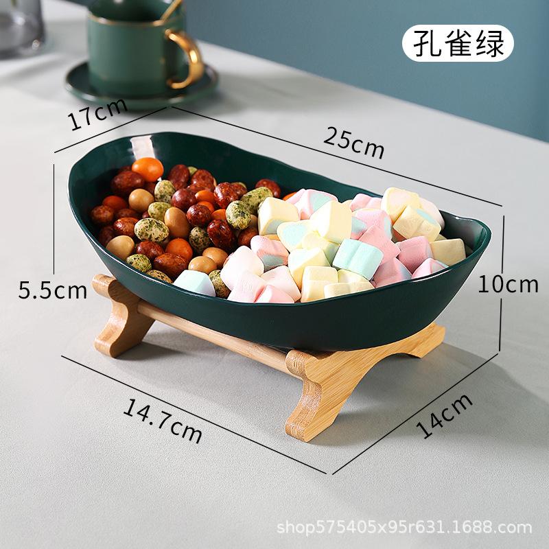 Fruit plate living room coffee table creative modern home ornament multi-layer light luxury plastic snack plate