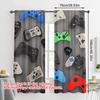 2PCS Digital Printed Curtains, Colorful Game Controllers Gaming Pattern, Window Curtains for Living Room Bedroom Home Decoration