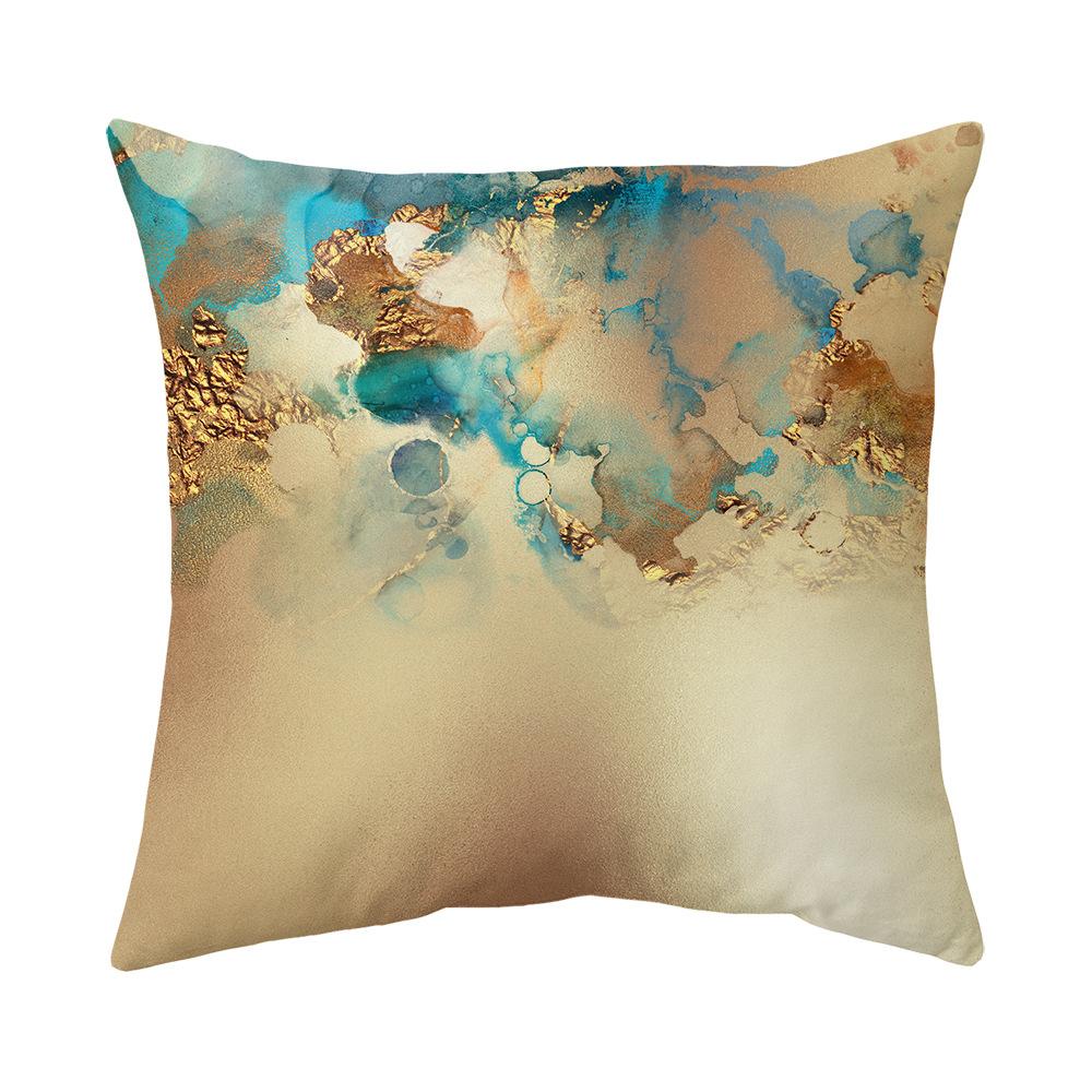 New Gilt Pillow Green Printed Sofa Pillow Cover