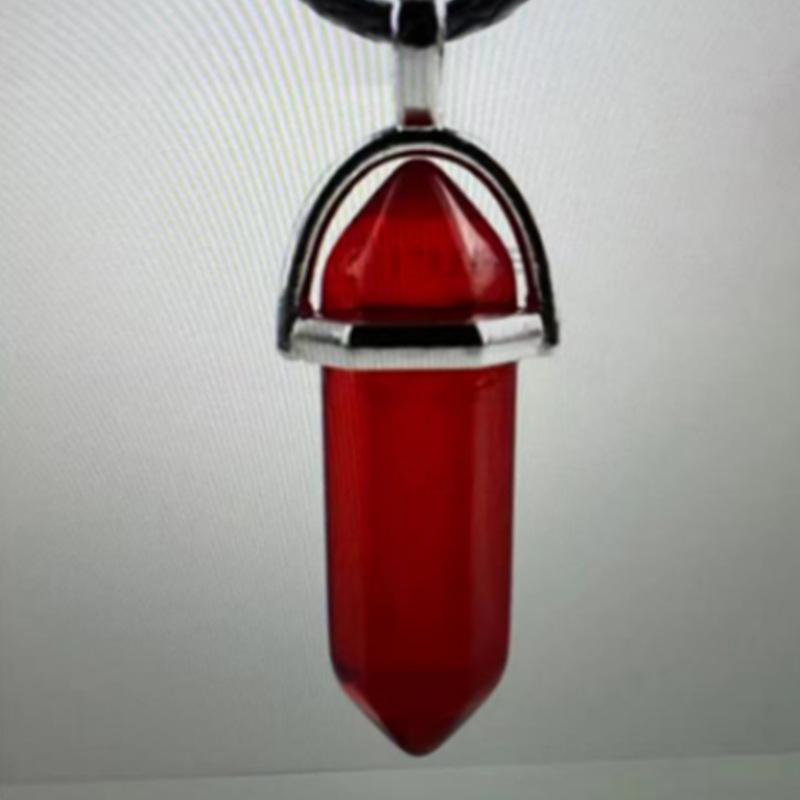 1Pc Hexagon Pillar Stone Necklace Bullet Pendant Choker Necklace Fashion Jewelry Gift