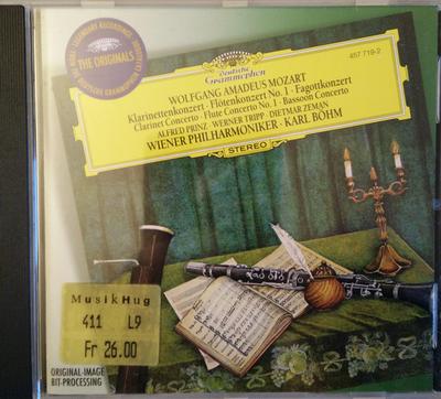 CD WOLFGANG AMADEUS MOZART : ALFRED PR - Klarinettenkonzert ? Fl?tenkonzert  4577192 Deutsche Grammo 1998 Europe Classical Used