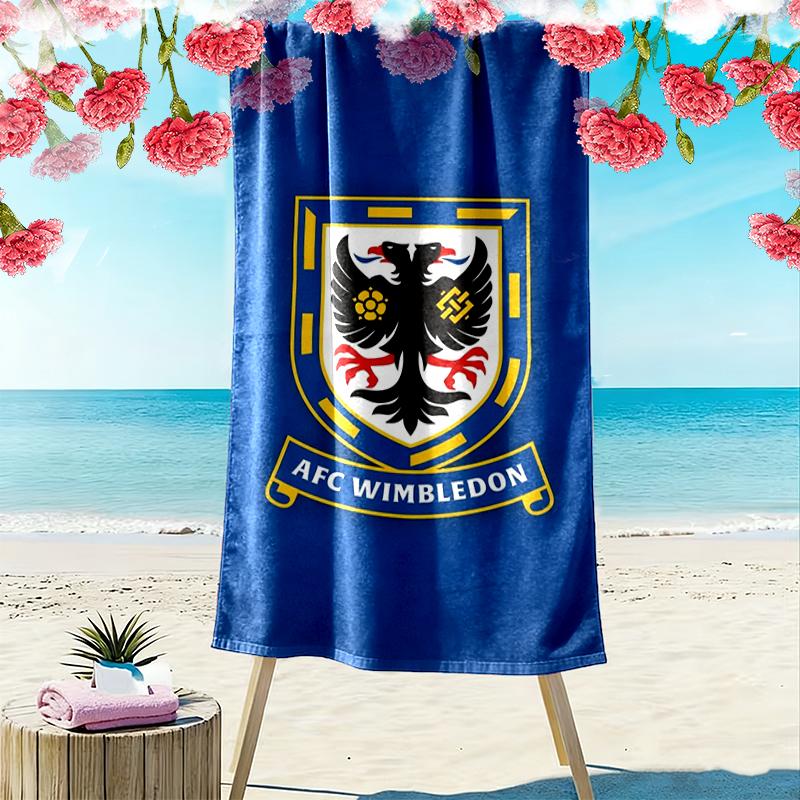 AFC Wimbledon Print Beach Towel, Large Soft Quick Dry Towel for Beach Camping Swimming
