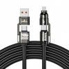4 In 1 240W Fast Charging Data Cable, Dual Type-C Lightning USB Multi Port Phone Charger Cable for iPhone Samsung Huawei Xiaomi