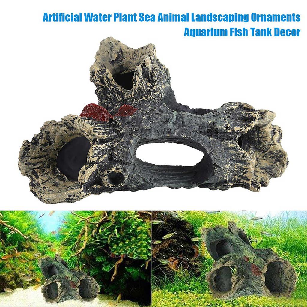 Aquarium Ornament Fish Tank Landscaping Underwater DIY Hide Cave Decor