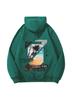 Unisex American Casual Printed Hooded Sweatshirt - Loose, Fashionable Long Sleeve Top