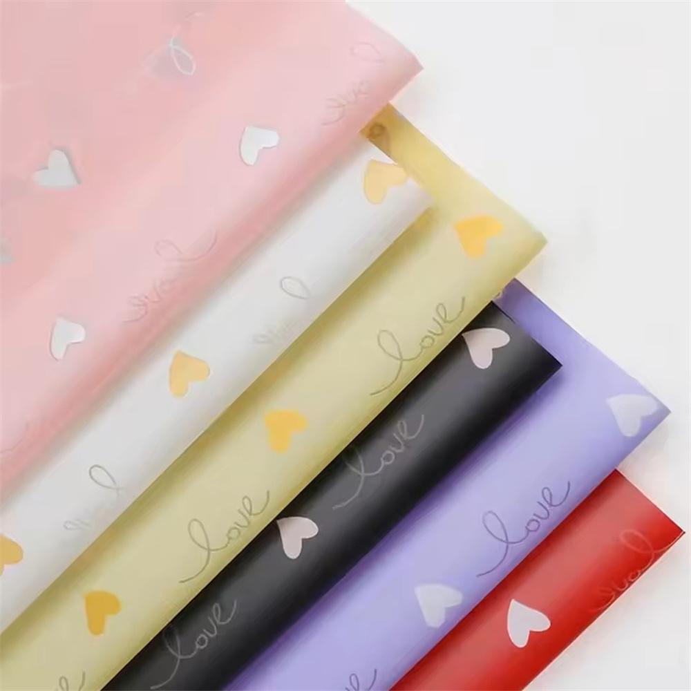 20pcs 57*57cm Flower Wrapping Paper Love Pattern Gift Packaging Paper Diy Handmade Craft Valentine's Day Floral Decor Material