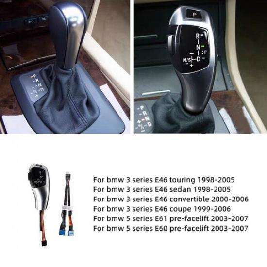 F30 Style LED Gear Shift Knob Upgrade Trim For BMW 5 Series E60 E61 2003-2007