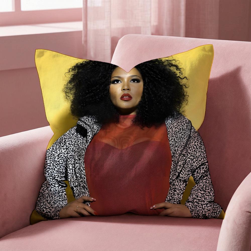 Lizzo Cushion Cover Multi-Scene Pillow Cover for Home & Car - Reversible, Soft & Durable for Daily Use