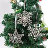 Creative Rhinestone Snowflake Metal Christmas Ornament