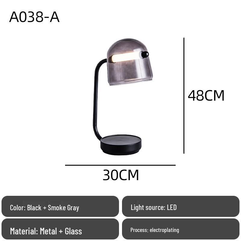 Nordic Modern Minimalist Glass Bedside Lamp for Designer Showrooms, Hotels & B&Bs