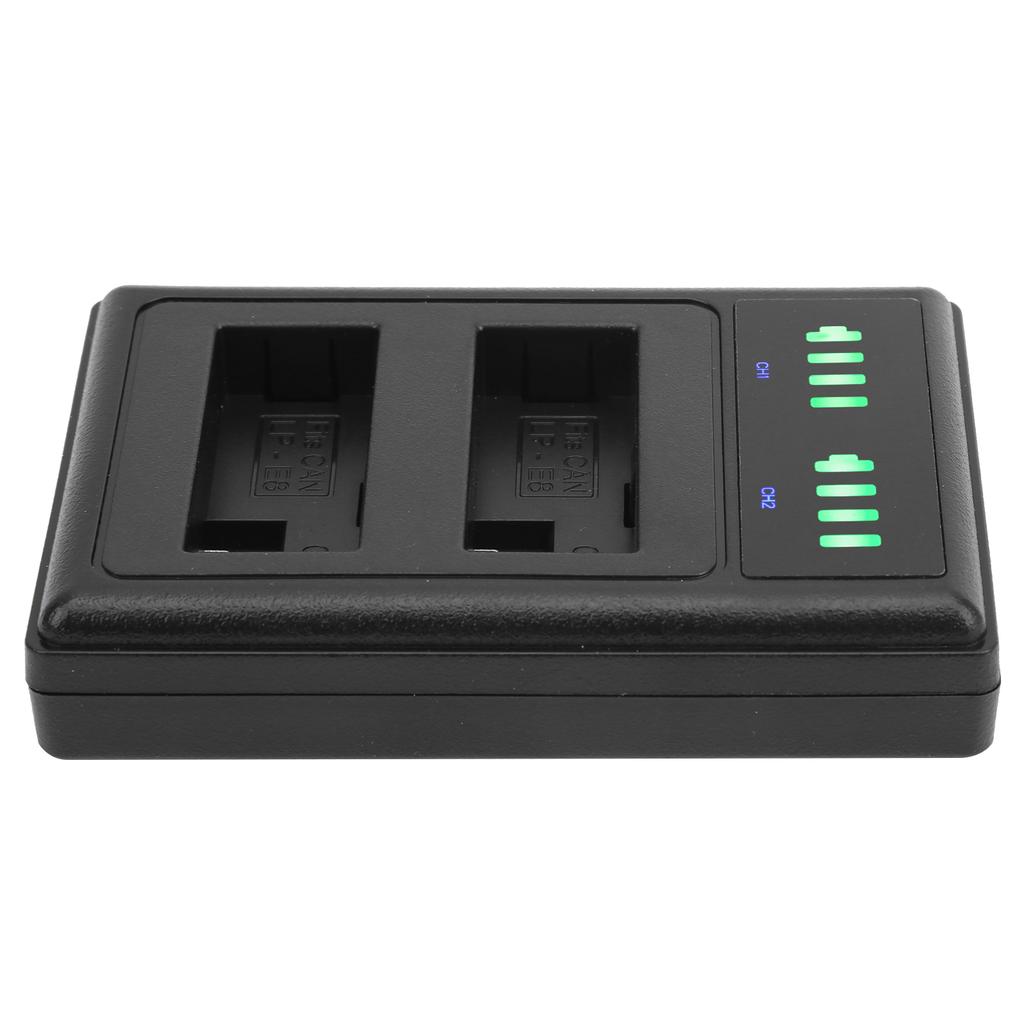Doppelladestation Schnelllader Micro TypeC LCD-Anzeige für LPE8 Kameraakku