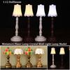1:12 6 Styles Dollhouse Miniature Floor Lamp Mini Simulation Bedside Lamp  Doll House Decor