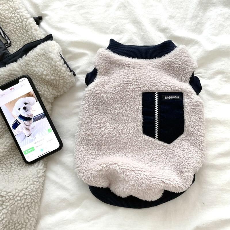 Pet Autumn/Winter Plush Hoodie Teddy Plush Coat Kitten Cat Small Puppy Schnauzer Dog Clothes for Small Dogs Puppy Clothes