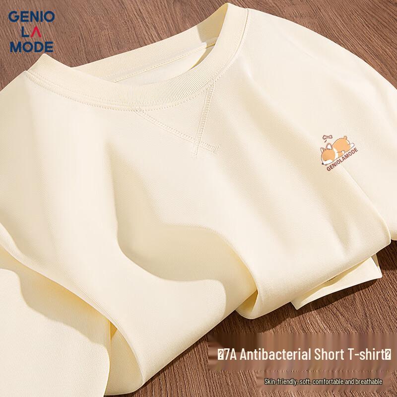 GENIOLAMODE Men s Summer Antibacterial Printed T-Shirt L