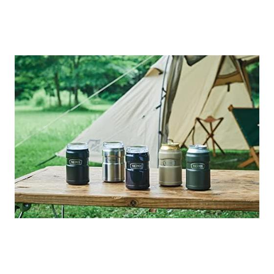Soporte para latas frías de la serie Outdoor de Thermos para latas de 350 ml, tipo 2 en 1, negro mate ROD-0021 MTBK