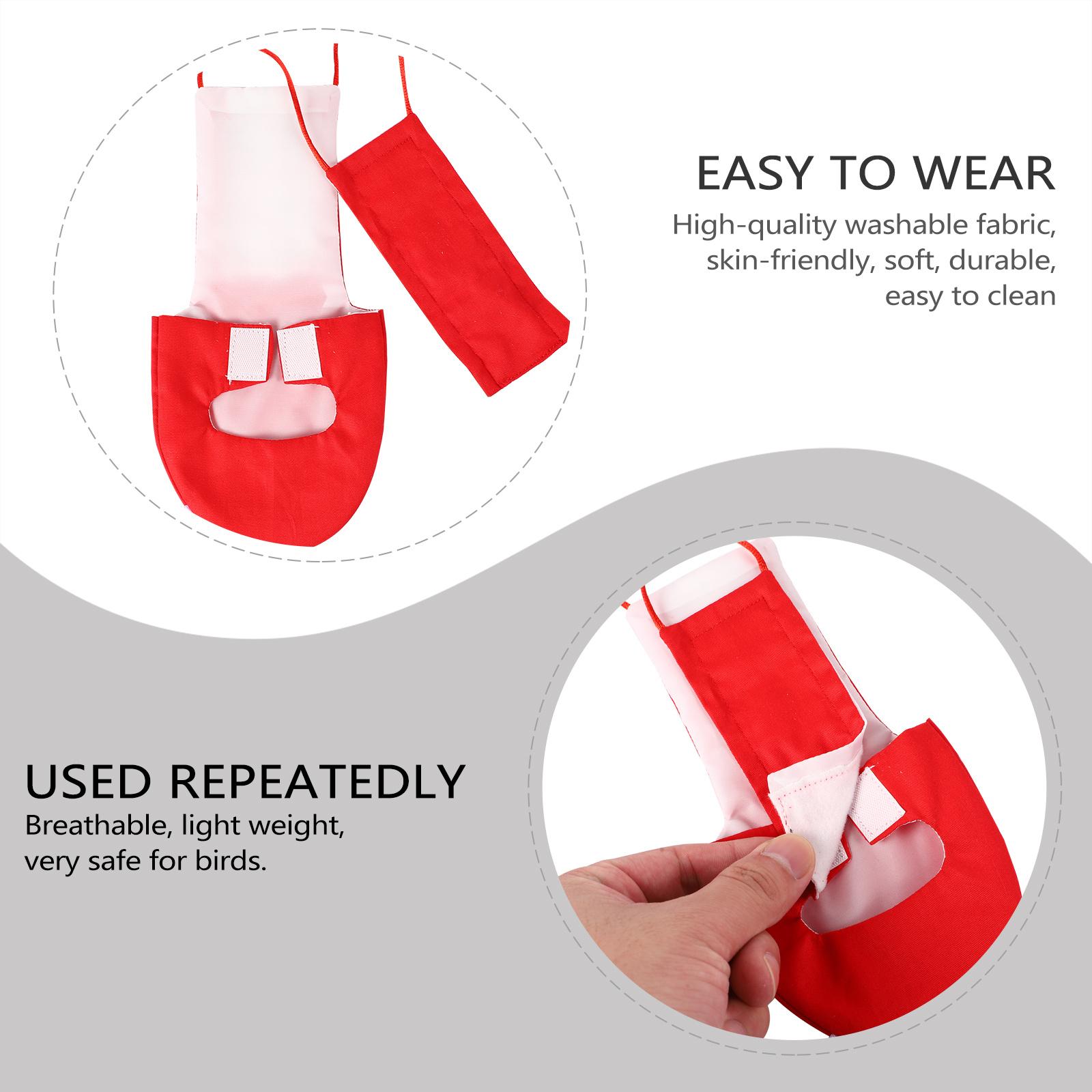 2Pcs Pet Bird Diaper Skin Friendly Cotton Material Reusable Diaper for Parrot Cockatiel Budgie Easy Clean Lightweight Bird L