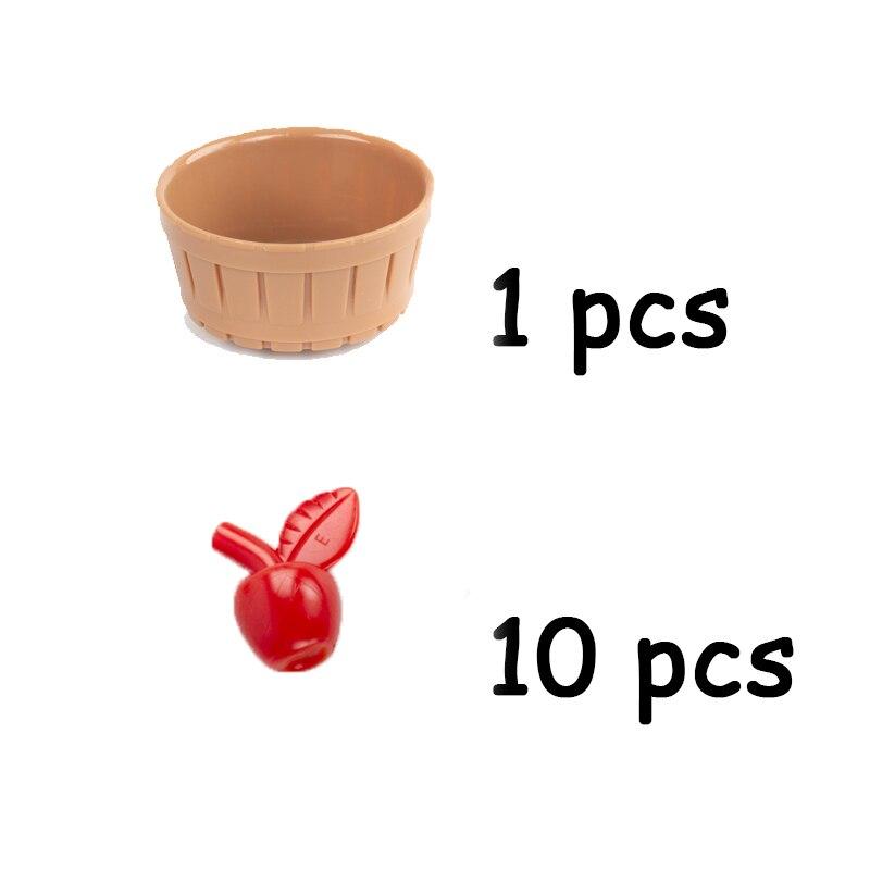 

Міські аксесуари Будівельні блоки Овочі Їжа Фрукти Морква Яблуко Банан Модельні блоки MOC Фігурки друзів Цеглинки Іграшки 1 червоний