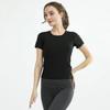 Felpa modellante a maniche corte da donna per Fitness e Yoga