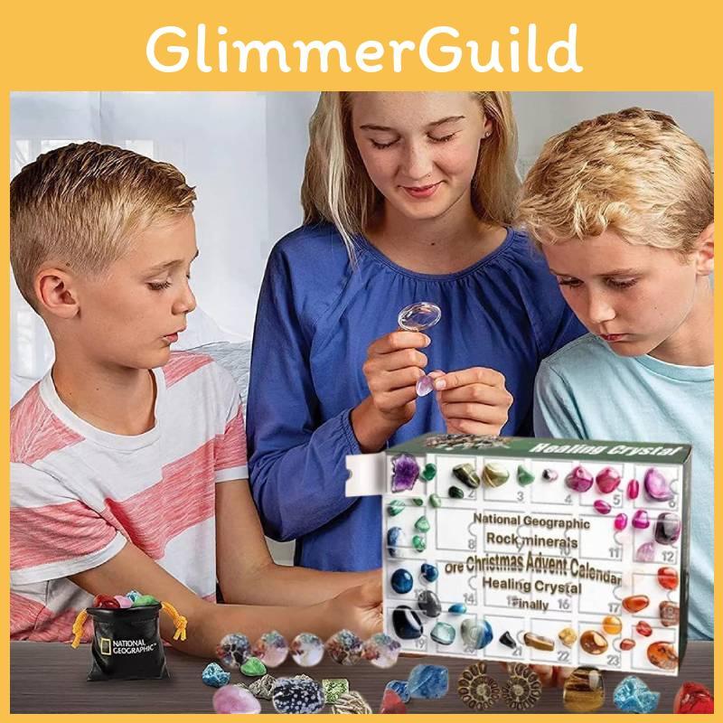 Unique 24 Compartment Mineral Green Gift Box Advent Calendar For Kids Festive Surprises