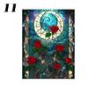 Bunte europäische Vintage Buntglas Kirchenfolie Heim- und Bürofenster Sichtschutzfolie PVC Selbstklebende Aufkleber