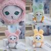 Bunny Ear Cute Cat Plush Keychain Fluffy Stuffed Animal Doll For Bags Gifts And