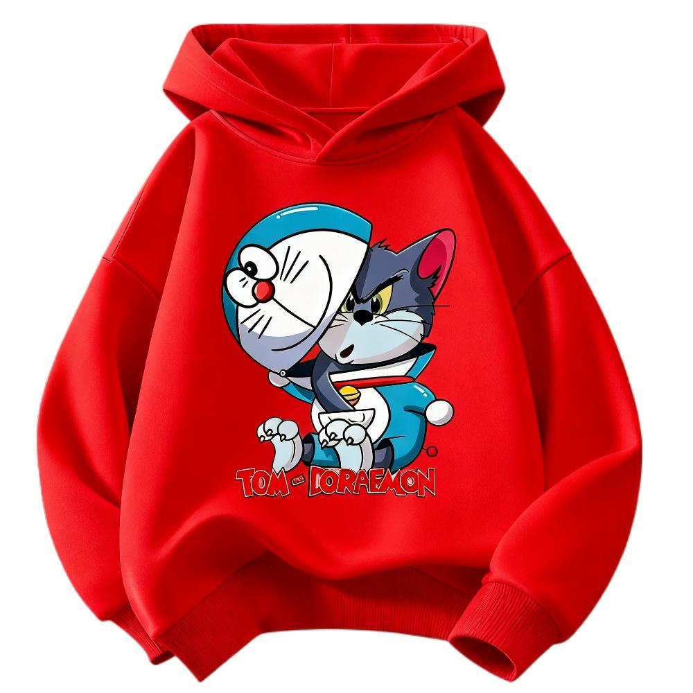 New Children's Sweatshirt Doraemon Boys and Girls Clothing Autumn and Winter Warm Children's Hoodie Sweatshirt