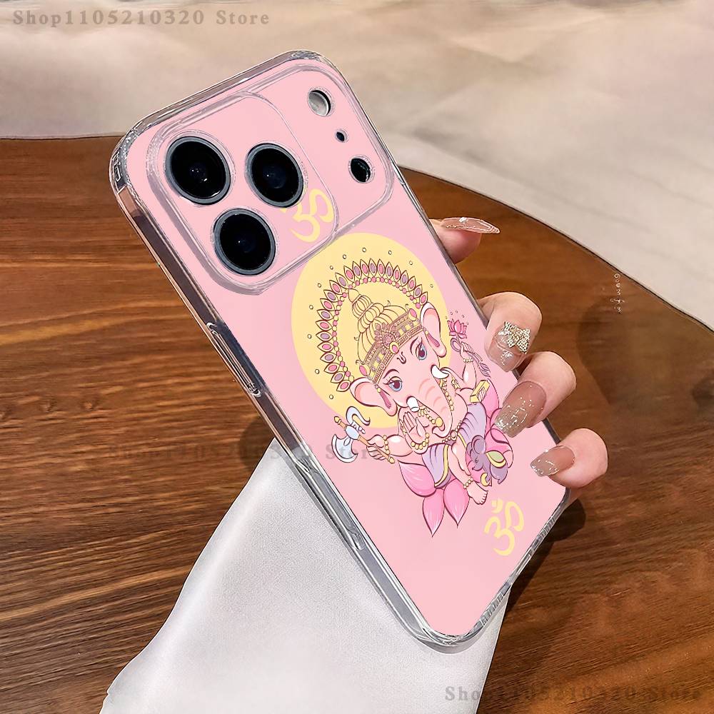 

Ganesh Elephant God Phone Case For iPhone 17,16,11,15,13,14,12,Air,Mini,Plus,Pro,Max,Plus,E Clear Soft Shell iPhone13PRO