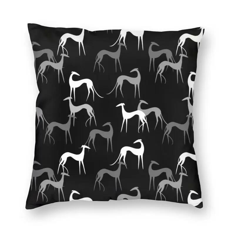 Cartoon Puppy Cushion Cover Sofa Home Decor Greyhound Square Pillow  Car    Moda