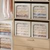 Clear Window Steel Frame Storage Box Foldable Dustproof Closet Clothes Storage Bins Stackable with Handles Wardrobe Organizer